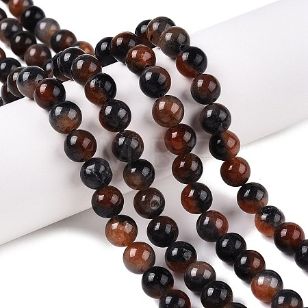 Dyed Natural White Jade Beads Strands G-T138-8mm-210-14-1