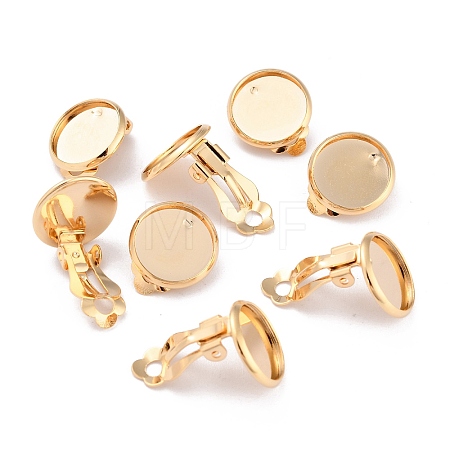 304 Stainless Steel Clip-on Earring Setting STAS-L244-50B-G-1