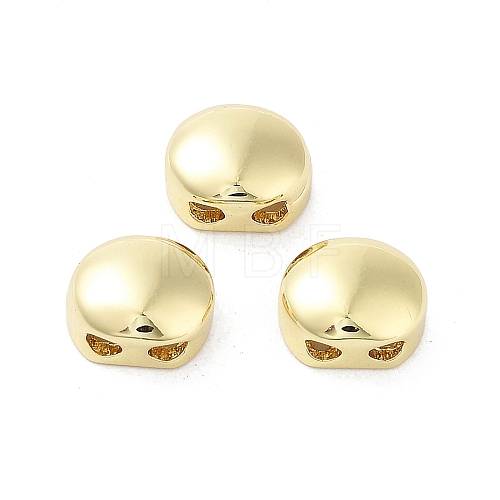 Oval Brass Beads KK-E102-25G-02-1