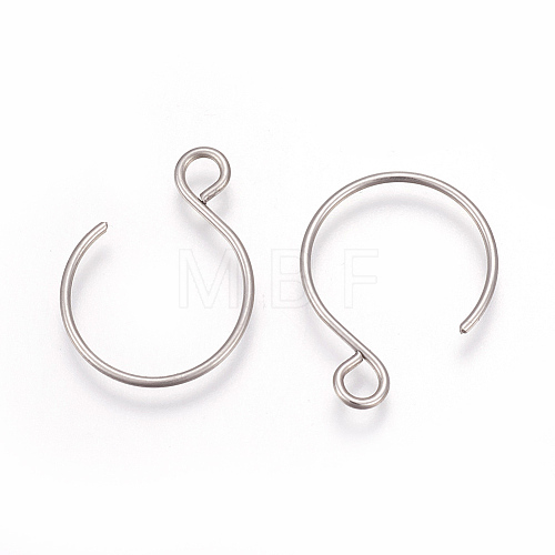 Tarnish Resistant 304 Stainless Steel Earring Hooks STAS-L216-02B-P-1