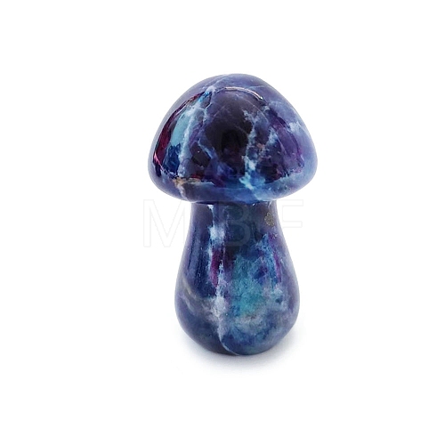 Natural Sodalite Healing Mushroom Figurines PW-WG61562-08-1