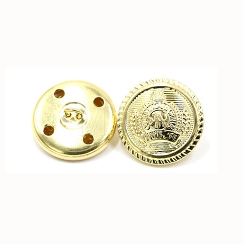 4-Hole Brass Buttons BUTT-WH0017-21A-03-1