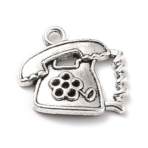 Tibetan Style Alloy Telephone Charms FIND-Z003-01AS-1