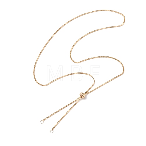 Brass Slider Necklace Makings AJEW-JB01260-01-1