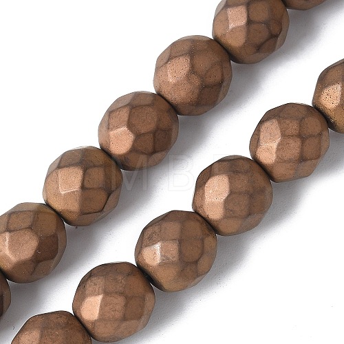 Electroplated Synthetic Non-magnetic Hematite Beads Strands G-S382-01F-1