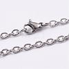 304 Stainless Steel Cable Chain Necklaces NJEW-L443-03P-1