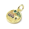 Brass Micro Pave Colorful Cubic Zirconia Pendants KK-H475-18G-04-2