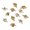 12Pcs 2 Colors Brass Pave Cubic Zirconia Heart Links Connector Charms KK-TA0003-48C-3