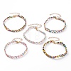 Round Mixed Style Glass Seed Beaded Bracelets BJEW-JB05870-1