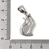 304 Stainless Steel Pendant Rhinestone Settings STAS-B167-14B-P-3