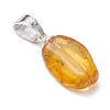 Gradient Color Natural Amber Pendants PALLOY-JF04930-01-4
