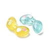 Transparent Resin Enamel Beads RESI-G119-01-2