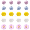 5 Styles Food Grade Eco-Friendly Silicone Beads SIL-FS0001-24-1