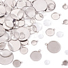 DIY Blank Dome 304 Stainless Steel Pendant Making Kits DIY-TA0011-82-2