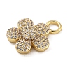 Rack Plating Brass Micro Pave Cubic Zirconia Pendants KK-A234-018G-2