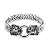 Lion Viking 304 Stainless Steel Wheat Chain Bracelets for Men FS-WGC8E20-03-1