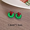 Christmas Theme Resin Stud Earrings FS-WG62E75-04-1