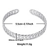 Non-Tarnish Elegant and Stylish Design Curb Chain Shape 304 Stainless Steel Cuff Bangles for Women YM3524-1-1