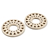 (Defective Closeout Sale: Wormhole) Wood Hollow Sunflower Crystal Ball Holders LS-WOOD-XCP0002-11-2