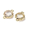 Brass Natural Gemstone Connector Charms KK-Z096-01G-2