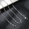 Non-Tarnish 304 Stainless Steel Paperclip Chain Necklace with Lobster Claw Clasps for Men Women NJEW-H205-03P-01-3