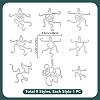 9Pcs 9 Styles Brass 5 Claw Blank Pendant Cabochon Settings KK-PH0015-62P-2