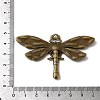 Tibetan Style Alloy Dragonfly Pendant Rhinestone Settings X-TIBEP-922-AB-FF-3