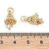 Brass Micro Pave Clear Cubic Zirconia Pendants KK-T080-29G-3