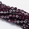 Handmade Evil Eye Lampwork Flat Round Bead Strands LAMP-L058-10mm-03-1