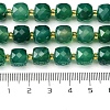 Natural Green Onyx Agate Beads Strands G-Q010-A16-01-5