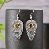 Alloy & Rhinestone Dangle Earrings FS-WGD70E2-01-2