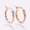 304 Stainless Steel Hoop Earrings X-EJEW-F105-12RG-1