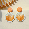 Acrylic & Polymer Clay Dangle Stud Earrings FS-WG68334-02-1