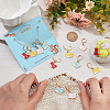 12Pcs 4 Colors Alloy Enamel Book Charm Locking Stitch Markers HJEW-PH01639-4