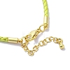 Polyester Cord Braided Bracelet Makings MAK-Z003-01G-32-3