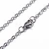 Tarnish Resistant 304 Stainless Steel Cable Chain Necklaces NJEW-P147-07P-2