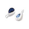 925 Sterling Silver Micro Pave Cubic Zirconia Teardrop Charms STER-K188-06S-2