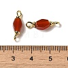Natural Red Agate Connector Charms FIND-C046-09A-G-3