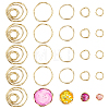 32Pcs 4 Style Alloy Linking Rings FIND-CA0006-01-1