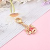 Christmas Theme Alloy Enamel Pendants HJEW-JM00427-02-5