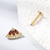 F136 Titanium Pave Cubic Zirconia Fruit Internally Threaded Labrets ME-CBA9828-06A-G-3
