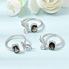 Brass Micro Pave Cubic Zirconia Finger Rings CU-CBA260E-12P-1