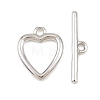 Heart Brass Toggle Clasps KK-G548-43P-03-3