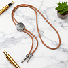 1Pc PU Imitation Leather Braided Cord Lariat Necklaces NJEW-CL0001-36-5