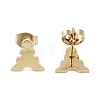 Vacuum Plating 304 Stainless Steel Stud Earrings for Women EJEW-A048-16G-2