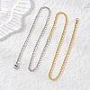 3MM Two Tone 304 Stainless Steel Rolo Chain Necklaces NJEW-JN05623-1