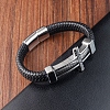 Woven Imitation Leather Cord Bracelets PW-WGD5038-01-3