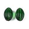 Handmade Ribbed Lampwork Beads LAMP-N042-01F-1