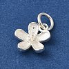 925 Sterling Silver 5-Petal Flower Charms with Jump Rings FIND-U013-02S-01-2