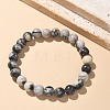 Natural Netstone Bead Stretch Bracelets BJEW-K212-B-021-6